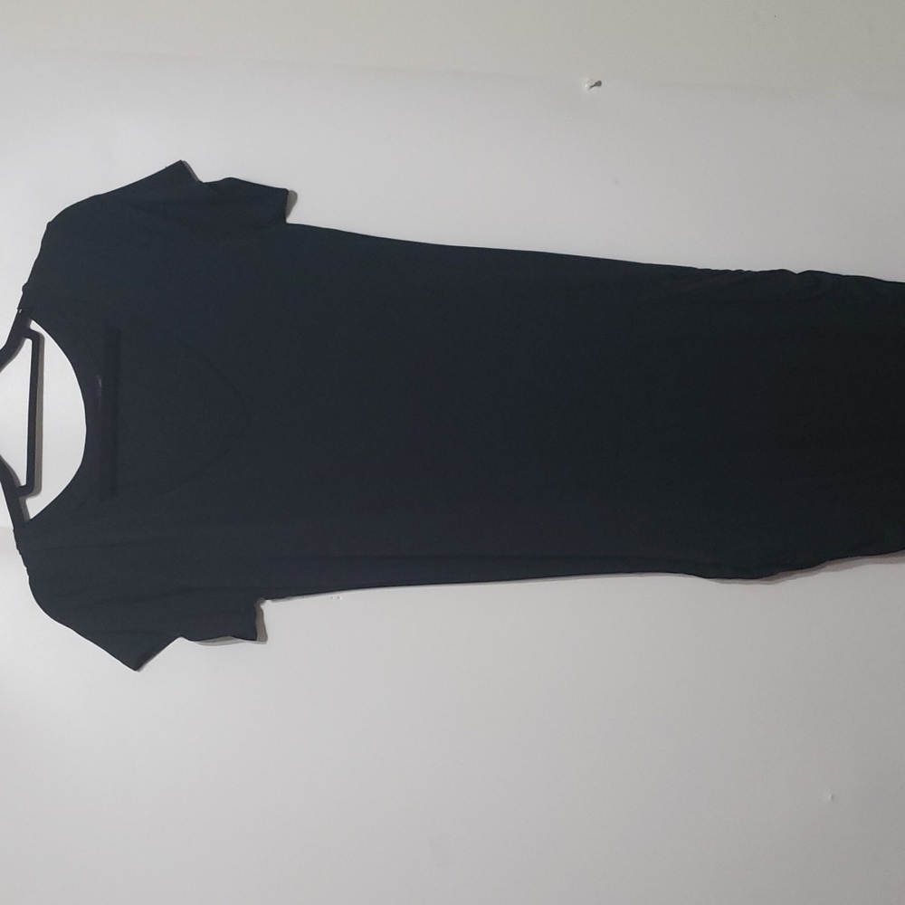PrANA Short Sleeve‎ Drop Waist Ruched Side Bottom Midi Dress